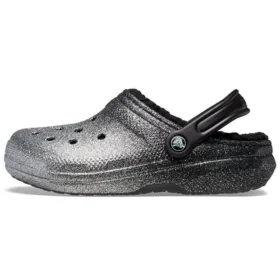 Zoccoli Classic con fodera glitterata “Black Silver”