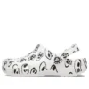 Zoccoli Classic con stampa teschi “White Black”