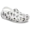 Zoccoli Classic con stampa teschi “White Black”