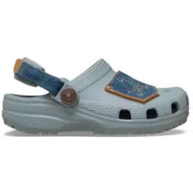 Zoccoli Classic Denim con cinturino posteriore regolabile per bambini piccoli