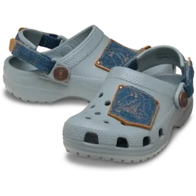 Zoccoli Classic Denim con cinturino posteriore regolabile per bambini piccoli