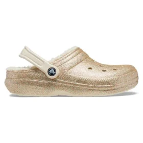 Zoccoli classici con fodera glitterata “Gold White”