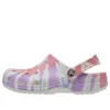 Zoccoli classici Crocs con tacco basso, motivo sportivo, colorati, blu