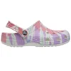 Zoccoli classici Crocs con tacco basso, motivo sportivo, colorati, blu