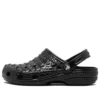 Zoccoli classici in pelle di coccodrillo “Black”