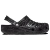 Zoccoli classici in pelle di coccodrillo “Black”