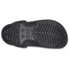 Zoccoli classici in pelle di coccodrillo metallizzata “Black”