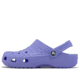 Zoccoli classici in pelle di coccodrillo “Viola”