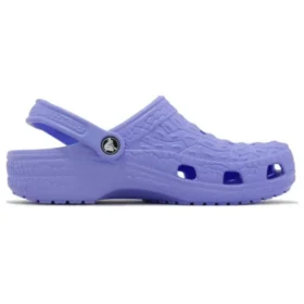 Zoccoli classici in pelle di coccodrillo “Viola”
