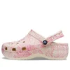Zoccoli classici Platform Clog con zeppa e stampa serpente “Pink”