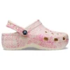 Zoccoli classici Platform Clog con zeppa e stampa serpente “Pink”