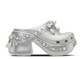 Zoccoli con borchie Simone Rocha x Siren “Metallic Silver”