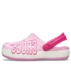 Zoccoli con logo Crocband “Pink White”