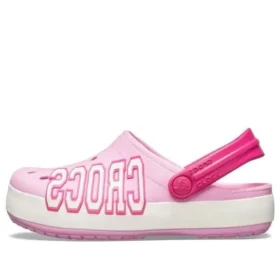 Zoccoli con logo Crocband “Pink White”