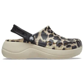 Zoccoli con plateau Baya con stampa animalier “Leopardo”