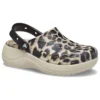 Zoccoli con plateau Baya con stampa animalier “Leopardo”