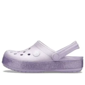 Zoccoli Crocband con glitter “Purple”