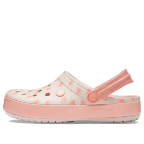 Zoccoli Crocband con grafica stagionale “Rosa Bianco”