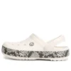 Zoccoli Crocband con stampa serpente “Bianco Nero”