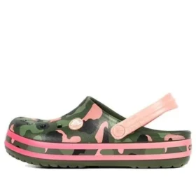 Zoccoli Crocband Multi Graphic “Verde Rosa”