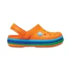 Zoccoli Crocband Rainbow Band “Arancione Blu”