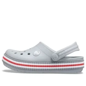 Zoccoli Crocband Varsity “Grigio-Rosso”