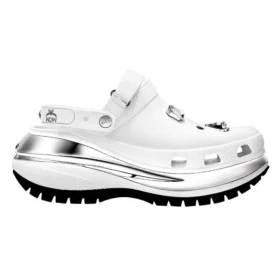Zoccoli Crocs x MCM Mega Crush Clog “White Silver”