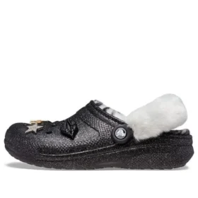 Zoccoli Disco Classic Lined Clog con Glitter “Nero Bianco”