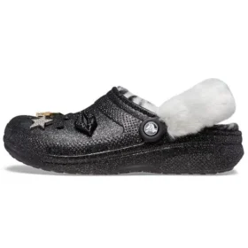 Zoccoli Disco Classic Lined Clog con Glitter “Nero Bianco”