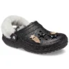 Zoccoli Disco Classic Lined Clog con Glitter “Nero Bianco”