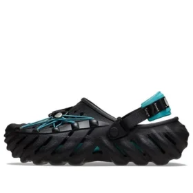 Zoccoli Echo con lacci riflettenti “Black Teal”