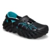 Zoccoli Echo con lacci riflettenti “Black Teal”