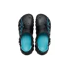 Zoccoli Echo con lacci riflettenti “Black Teal”