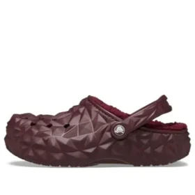 Zoccoli geometrici foderati “Dark Cherry”