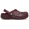 Zoccoli geometrici foderati “Dark Cherry”