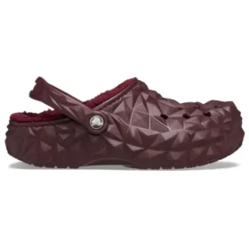 Zoccoli geometrici foderati “Dark Cherry”