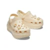 Zoccoli Mega Crush con conchiglie e perle “Beige”