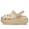 Zoccoli Mega Crush con conchiglie e perle “Beige”