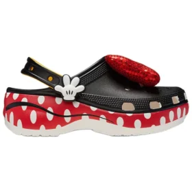 Zoccoli Platform Clog Crocs x Minnie Mouse Classic “Nero Rosso Bianco”
