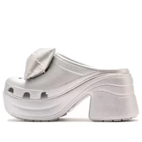 Zoccoli Siren Metallic Bow “Silver”