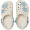 Zoccolo classico in denim per bambini con cinturino posteriore regolabile e fiori Zoccolo classico in denim per bambini con cinturino posteriore regolabile e fiori